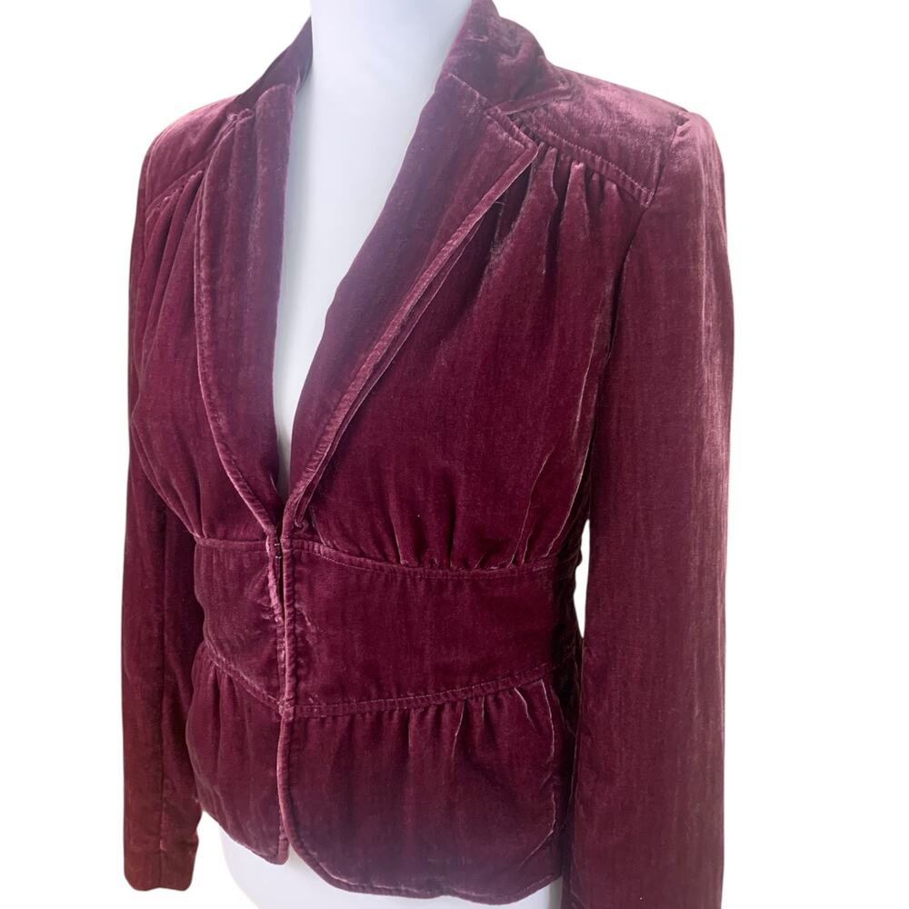 Vintage Burgundy Velvet Jacket